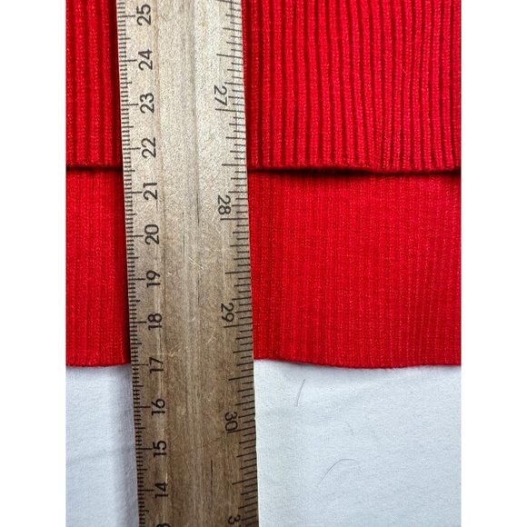 NWT Anthropologie Off Shoulder Sweater Sz M Red AS IS - Picture 7 of 9